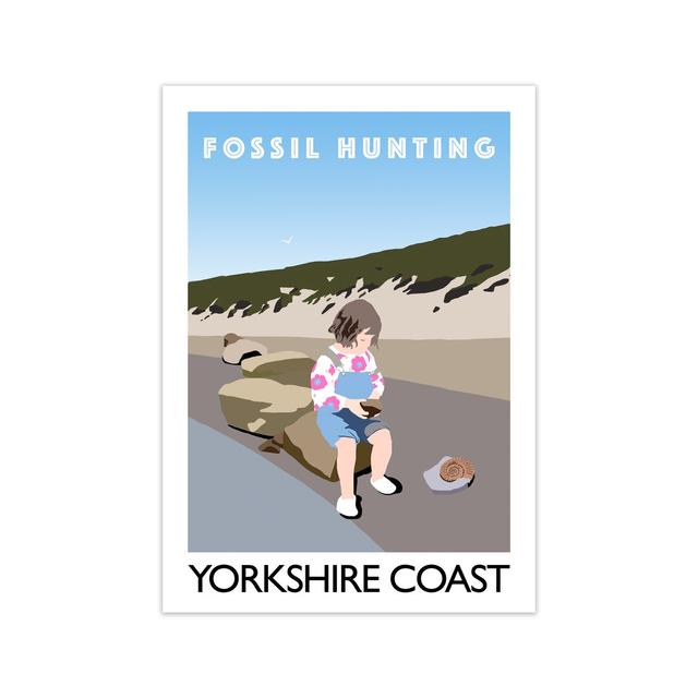 Fossil Hunting Yorkshire Coast - Unframed Graphic Art Print on Paper 17 Stories Size: 297 cm H x 21 cm W on Productcaster.