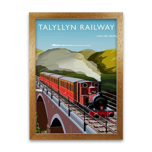 Talyllyn Railway by Richard O'Neill - Picture Frame Graphic Art Print on Paper 17 Stories Size: 42cm H x 30cm W, Frame Options: Honey Oak on Productcaster.