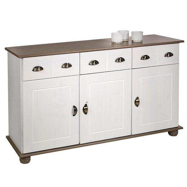 Sideboard Dreux Fernleaf Farbe: Weiß/Taupe on Productcaster.