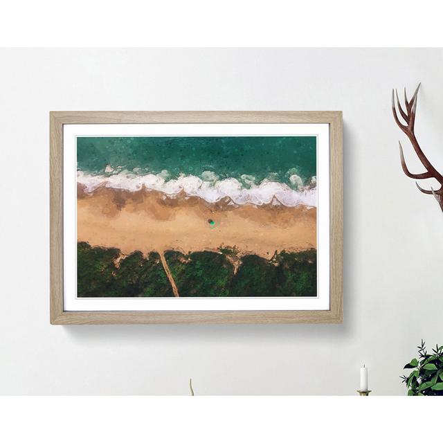 View of a Brazilian Beach - Picture Frame Graphic Art Print East Urban Home Frame Option: Oak, Size: 60cm H x 91cm W x 2cm D on Productcaster.