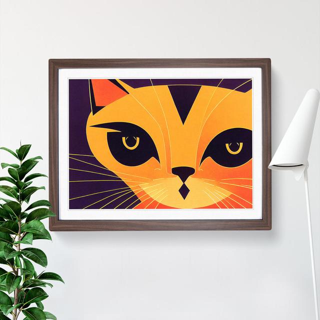 Cat Vol.5 Abstract - Single Picture Frame Print Marlow Home Co. Frame Colour: Walnut Framed, Size: 25cm H x 34cm W x 2cm D on Productcaster.