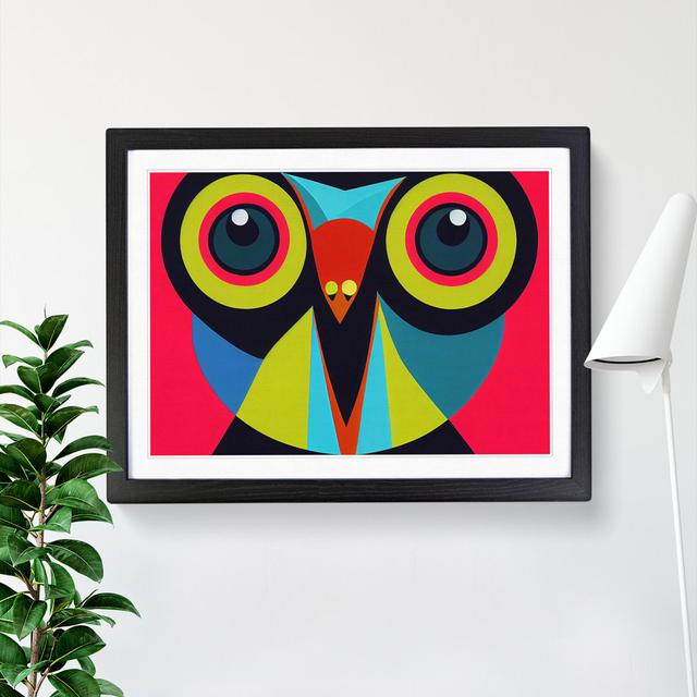 Bold Abstract Owl Vol.4 - Picture Frame Graphic Art 17 Stories Frame Colour: Black Framed, Size: 46cm H x 64cm W x 2cm D on Productcaster.