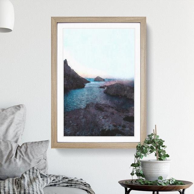 Sea View from Marseille in France - Picture Frame Graphic Art East Urban Home Frame Option: Oak Framed, Size: 65cm H x 48cm W x 2cm D on Productcaster.