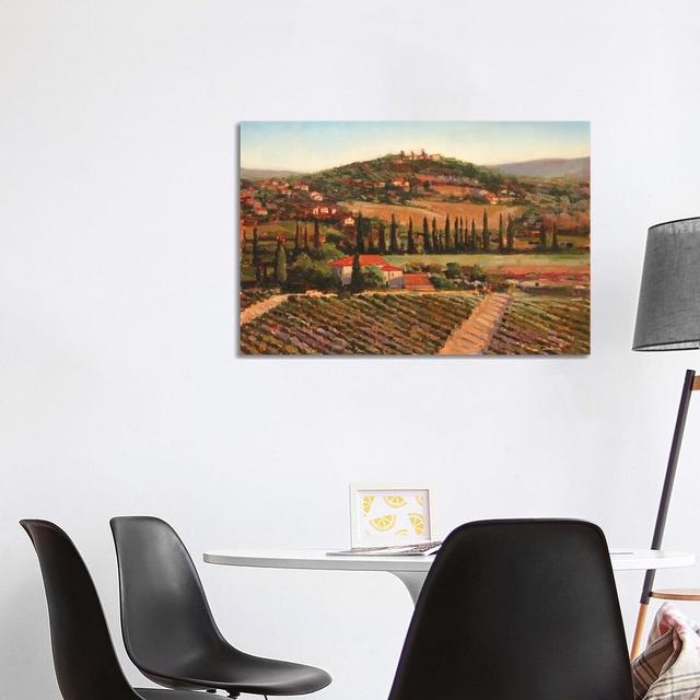 Tuscan Villa by Joseph Cates - No Frame Painting on Canvas August Grove Size: 101.6cm H x 152.4cm W x 3.81cm D, Format: Wrapped Canvas on Productcaster.