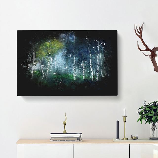 Wonderous Birch Tree Forest - Wrapped Canvas Painting Print East Urban Home Size: 60cm H x 91cm W x 3cm D on Productcaster.