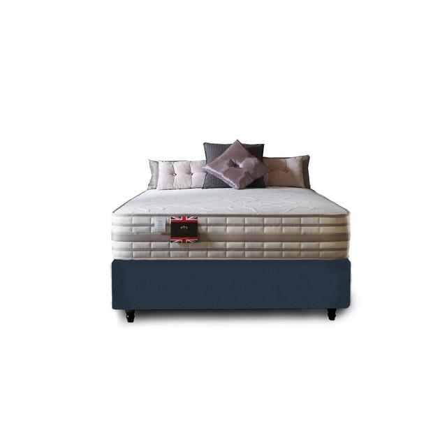 Aspelare Pocket Memory 2000 Divan Bed Fairmont Park Colour: Midnight Blue Linen, Storage Type: No Storage, Size: Super King (6') on Productcaster.