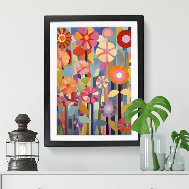 FRM-V0523-1658X Orphism Flowers Vol.6 - Picture Frame Print Big Box Art Size: 34cm H x 25cm W x 2cm D, Format: Black on Productcaster.