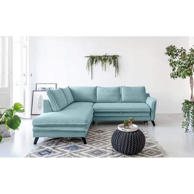 Charming Charlie Sleeper Corner Sofa MiuForm Orientation: Left Hand Facing, Upholstery Colour: Aqua on Productcaster.