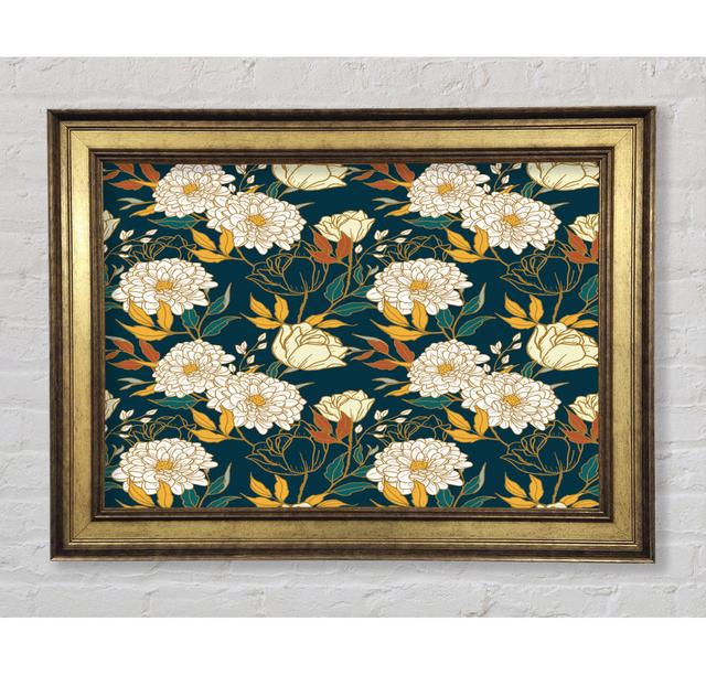 The Floral Carnation Pattern - Single Picture Frame Art Prints Bright Star Size: 59.7cm H x 84.1cm W x 8cm D on Productcaster.