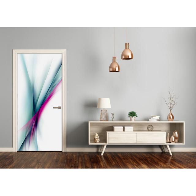 Abstract Waves Door Sticker East Urban Home on Productcaster.