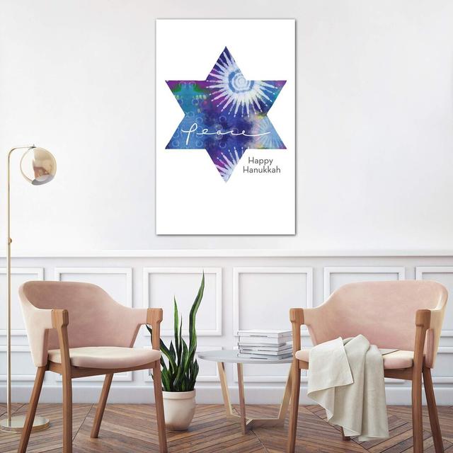 'Groovy Hanukkah' Graphic Art Print on Canvas The Seasonal Aisle Size: 66.04cm H x 45.72cm W x 3.81cm D on Productcaster.