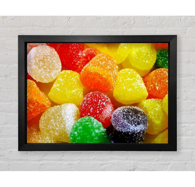 Jelly Tots Framed Print Brayden Studio Size: 59.7cm H x 84.1cm W x 3.4cm D, Format: Black Framed Paper on Productcaster.