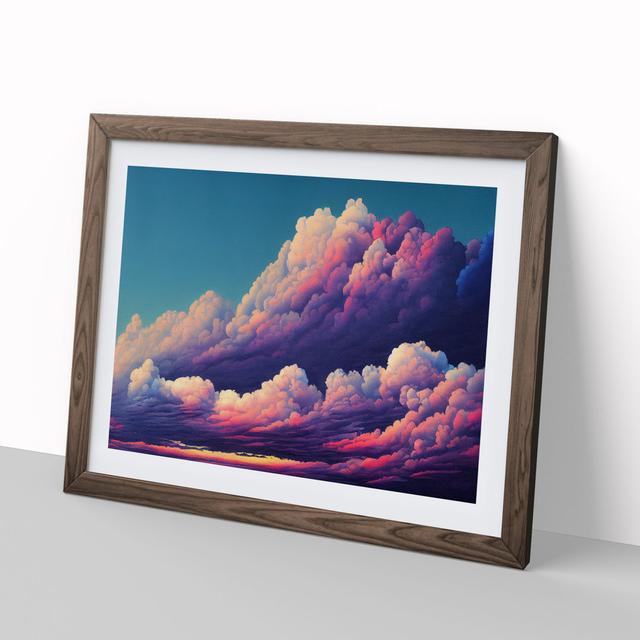 Pastel Cloudy Sky Vol.1 - Single Picture Frame Graphic Art ClassicLiving Size: 25cm H x 34cm W x 2cm D, Format: Walnut on Productcaster.