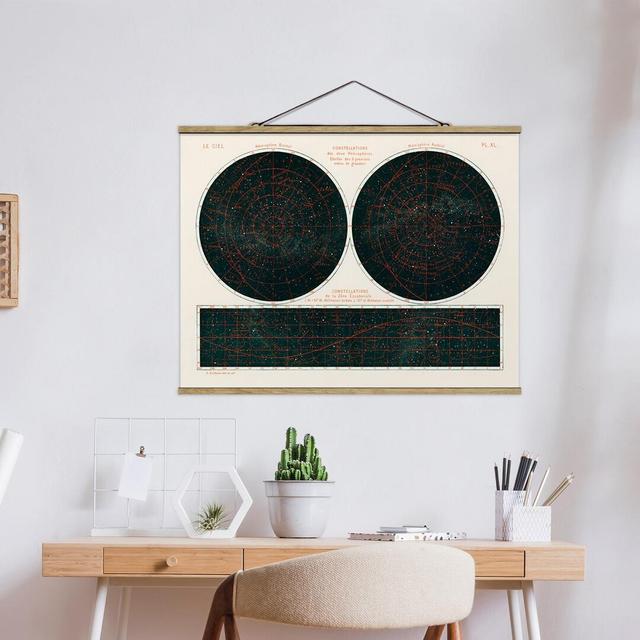 Vintage Illustration Star Constellations - Unframed Graphic Art Williston Forge Size: 60cm H x 80cm W x 0.3cm D on Productcaster.