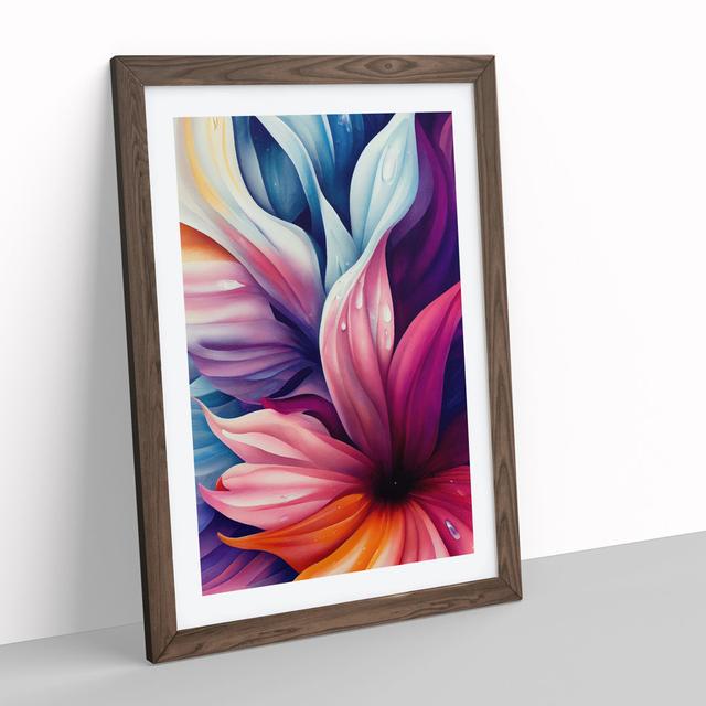 Entrancing Flowers No.2 - Picture Frame Graphic Art Marlow Home Co. Size: 46cm H x 34cm W x 2cm D, Frame Colour: Walnut on Productcaster.