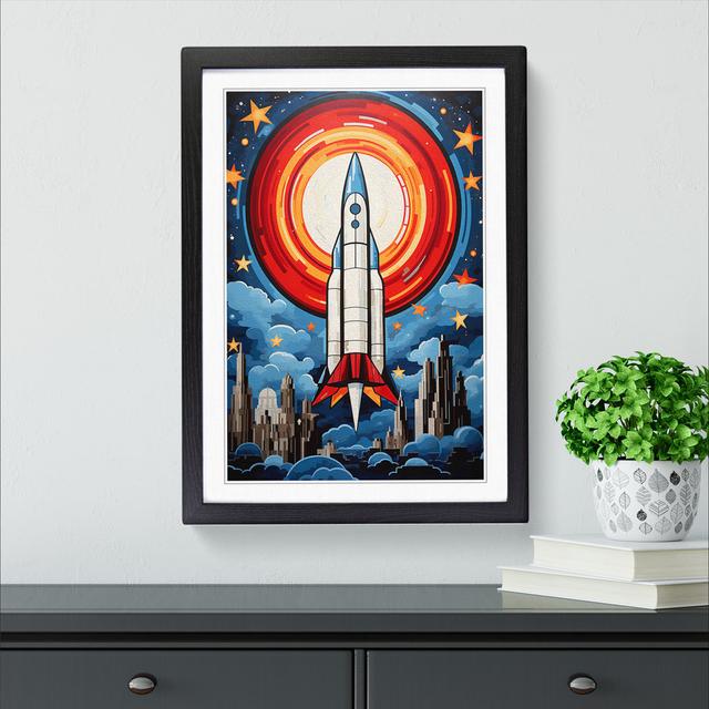 Rocket Expressionism Big Box Art Size: 64cm H x 46cm W x 2cm D, Frame Colour: Black on Productcaster.