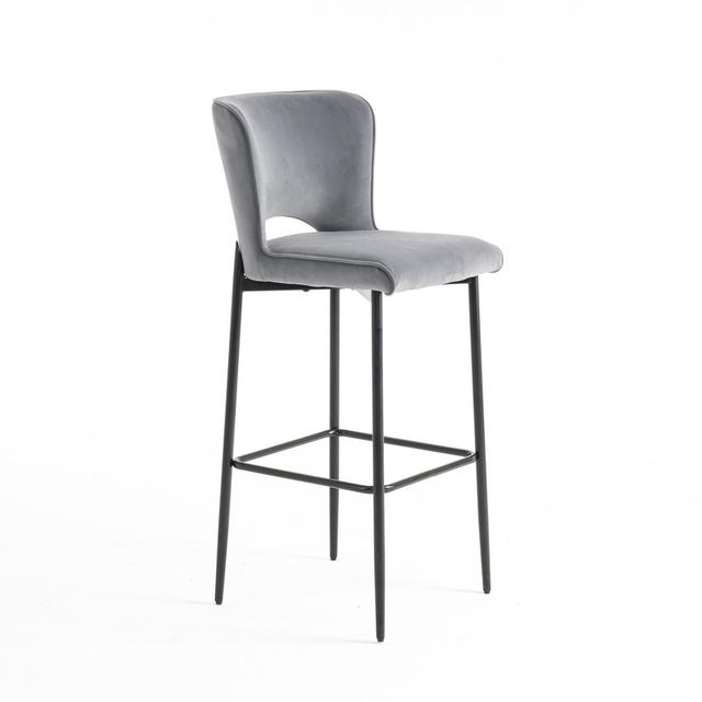 Hallowell Bar Stool Norden Home Upholstery: Grey on Productcaster.