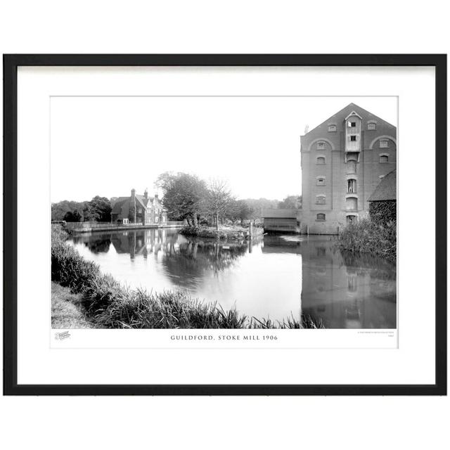 'Guildford, Stoke Mill 1906' by Francis Frith - Picture Frame Photograph Print on Paper The Francis Frith Collection Size: 45cm H x 60cm W x 2.3cm D on Productcaster.