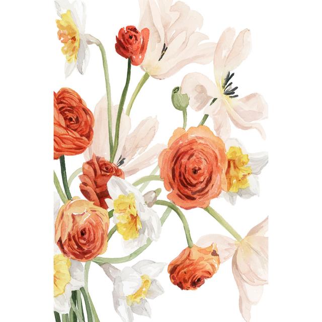 Sparse Posy I by Grace Popp - Wrapped Canvas Print Rosalind Wheeler Size: 76cm H x 51cm W x 3.8cm D on Productcaster.