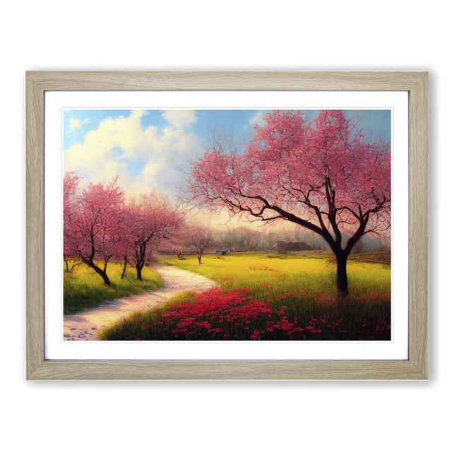 XH1022-8187X Spring Forest Landscape Vol.5 - Single Picture Frame Print Marlow Home Co. Format: Oak Framed, Size: 46cm H x 64cm W x 2cm D on Productcaster.