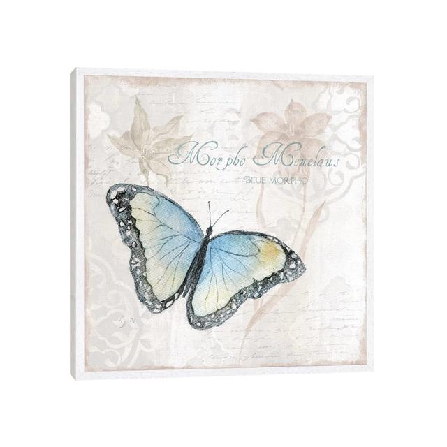 Postcard Butterfly III by Tava Studios - Gallery-Wrapped Canvas Giclée on Canvas Brambly Cottage Size: 66.04cm H x 66.04cm W x 3.81cm D, Format: White on Productcaster.