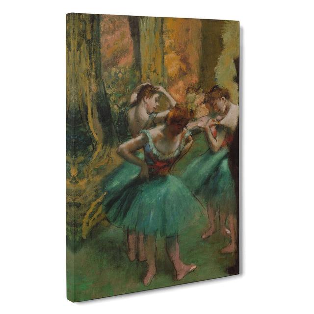 Preparing Ballet Ballerina Dancers by Edgar Degas - Wrapped Canvas Painting East Urban Home Size: 76cm H x 50cm W x 3cm D on Productcaster.