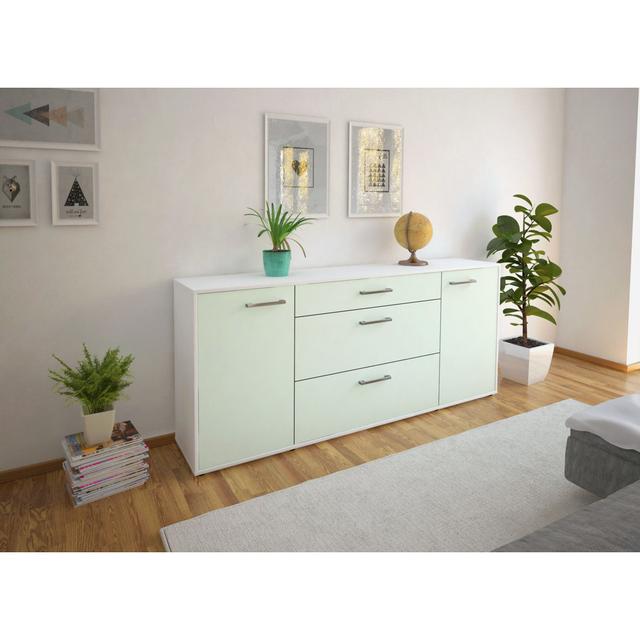 Sideboard Liggons 17 Stories Farbe (Korpus/Front): Mintgrün/Weiß on Productcaster.