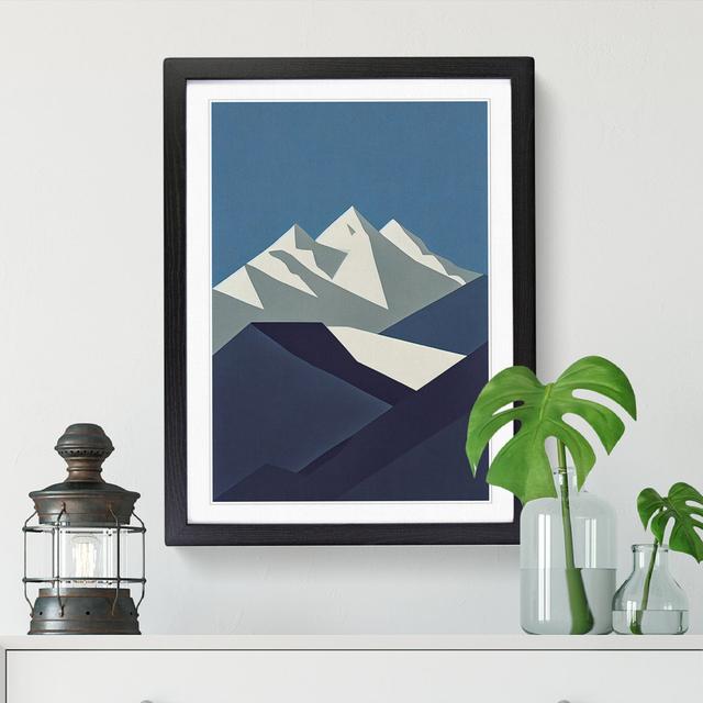 Lipkins Mountain Minimalism - Picture Frame Print Metro Lane Frame Option: Oak, Size: 64cm H x 46cm W on Productcaster.