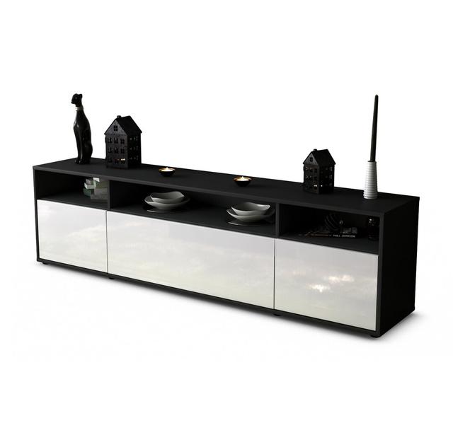 Wroblewski TV Stand for TVs up to 78" Brayden Studio Colour: High-gloss White / Matte Anthracite on Productcaster.