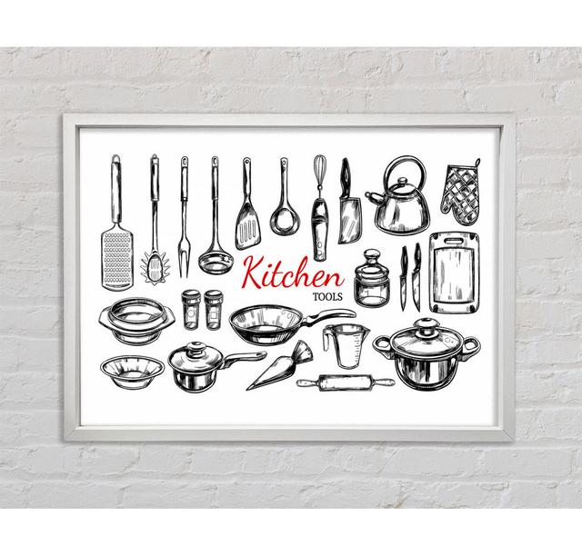 Utensils 8 Framed Print Bright Star Size: 59.7cm H x 84.1cm W on Productcaster.