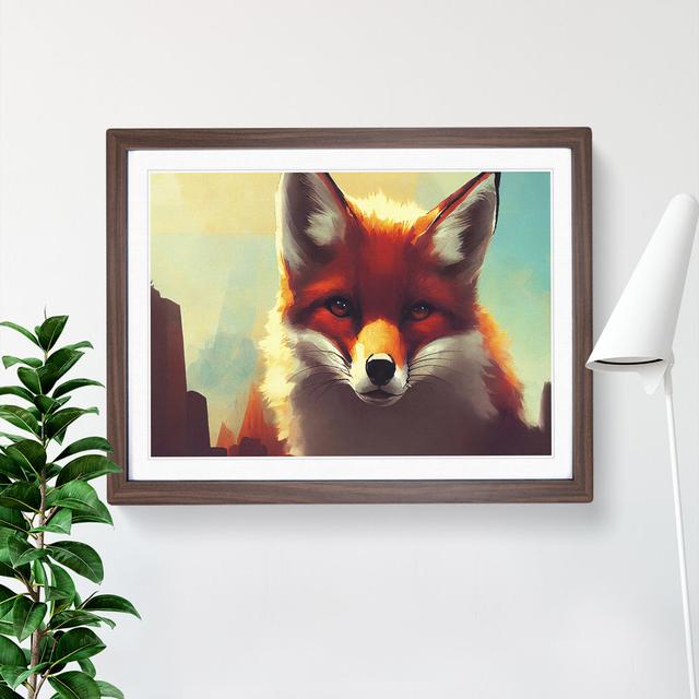 Unimaginable Fox - Picture Frame Graphic Art Alpen Home Frame Colour: Walnut, Size: 25cm H x 34cm W x 2cm D on Productcaster.