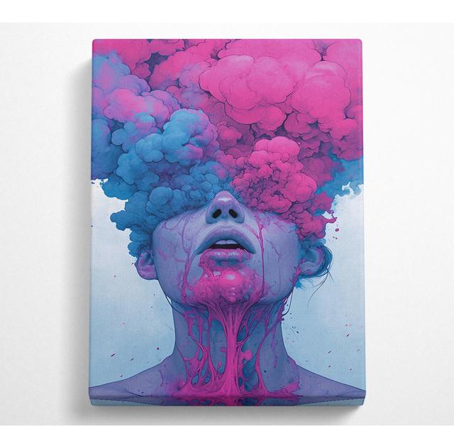 Bubblegum Eye Explosion - Wrapped Canvas Art Prints Bright Star Size: 50.8cm H x 35.6cm W x 10cm D on Productcaster.