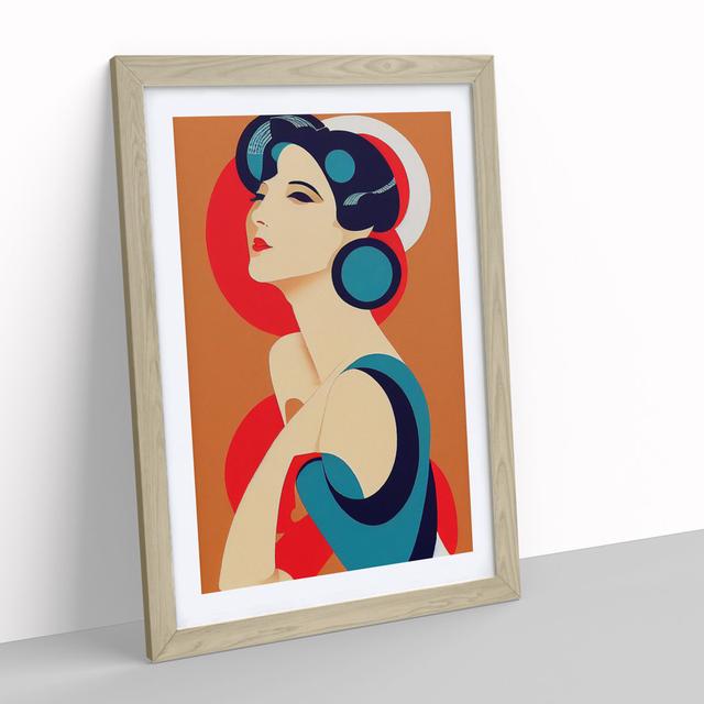 Woman Deco No.3 - Picture Frame Graphic Art Fairmont Park Frame Colour: Oak, Size: 34cm H x 25cm W x 2cm D on Productcaster.