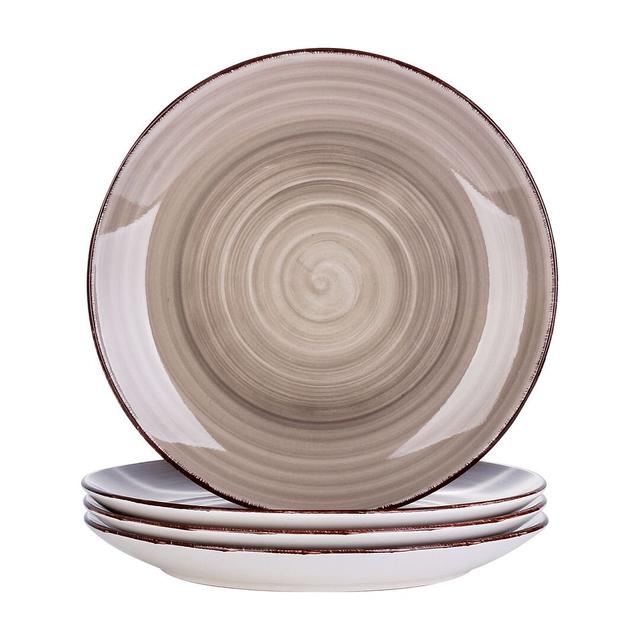 27cm Porcelain China Dinner Plate (Set of 4) Vancasso Colour: Cream on Productcaster.