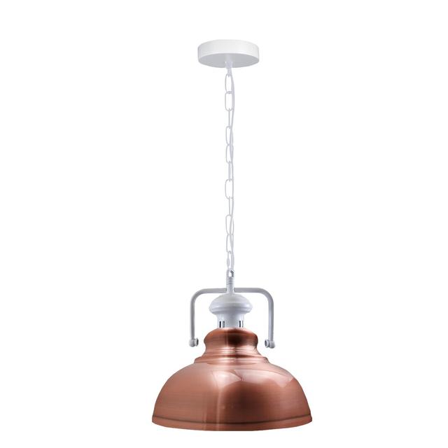 Lockett 1-Light Single Dome Pendant Longshore Tides Shade Colour: Copper Pendant Light on Productcaster.