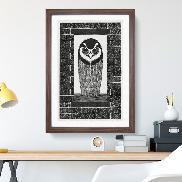 Owl by Samuel De Mesquita - Picture Frame Painting East Urban Home Frame Option: Walnut Framed, Size: 65cm H x 48cm W x 2cm D on Productcaster.