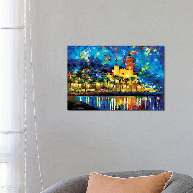 Spain, Sitges by Leonid Afremov - Wrapped Canvas Painting Print Lark Manor Size: 45.72cm H x 66.04cm W x 3.81cm D on Productcaster.