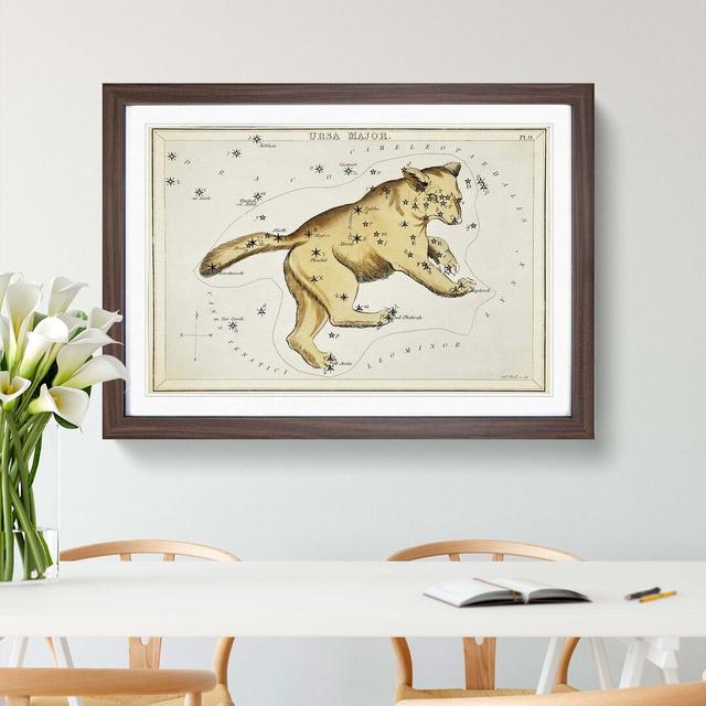 Astronomical Chart of the Ursa Major Constellation - Picture Frame Painting on Paper East Urban Home Format: Walnut, Size: 45cm H x 63cm W x 2cm D on Productcaster.