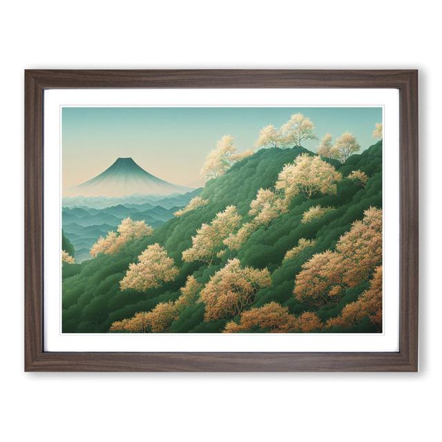 Retro Japanese Forest Vol.1 - Picture Frame Painting Alpen Home Frame Colour: Walnut Framed, Size: 46cm H x 64cm W x 2cm D on Productcaster.