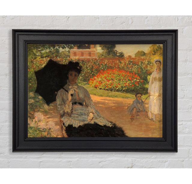 Monet Camille In The Garden With Jean And His Nanny - Single Picture Frame Art Prints Rosalind Wheeler Size: 29.7cm H x 42cm W x 8cm D on Productcaster.