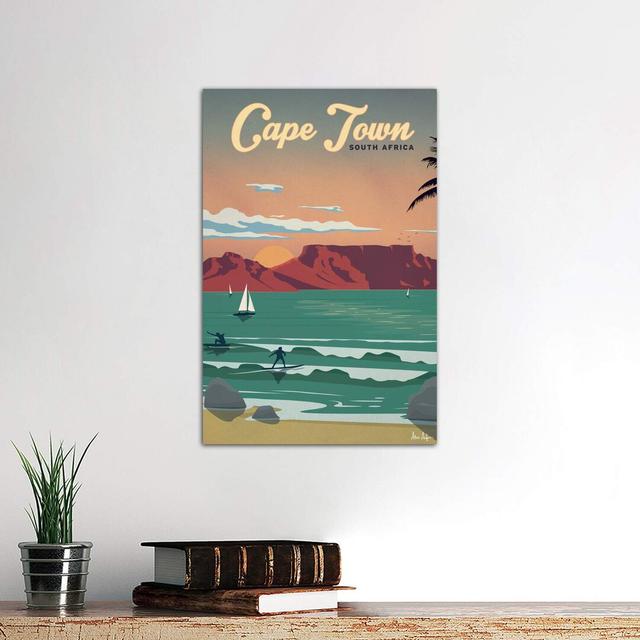 Cape Town - Wrapped Canvas Advertisement Print George Oliver Size: 66.04cm H x 45.72cm W x 3.81cm D on Productcaster.