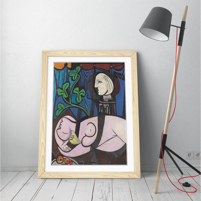 Pablo Picasso Nude Green Leaves And Bust Framed Wall Art Picture Print - A1 - Light Oak Frame ClassicLiving Frame Colour: White Framed, Size: 35cm H x on Productcaster.