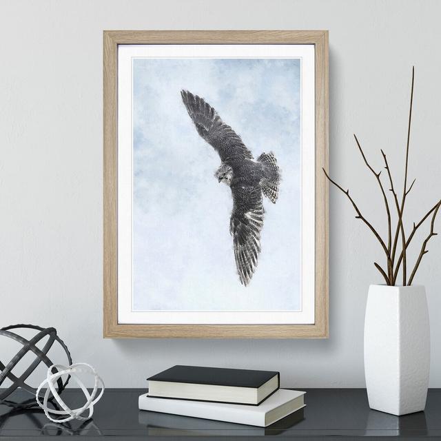 Bird of Prey - Picture Frame Painting East Urban Home Frame Option: Oak Framed, Size: 36cm H x 27cm W x 2cm D on Productcaster.