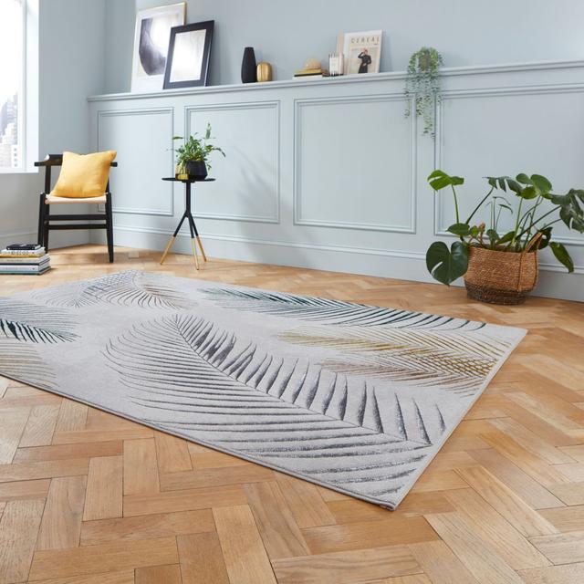 Creation area rug Machine Woven Rectangle Grey Think Rugs Rug Size: Rectangle 120 x 170cm on Productcaster.