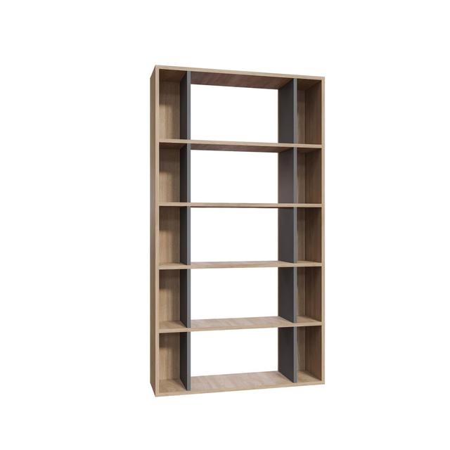 Koehl Bookcase Ebern Designs Colour: Oak/Anthracite on Productcaster.