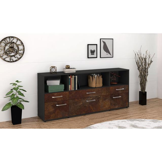 Sideboard Mahoning LoftDesigns Farbe (Korpus/Front): Rost/Anthrazit on Productcaster.