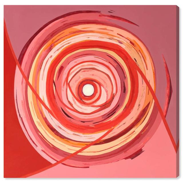 Sai Pictis Spiralis Rouge - Print East Urban Home Size: 41cm H x 41cm W x 4cm D, Format: Wrapped Canvas on Productcaster.