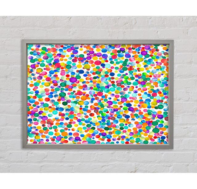 Thousands Of Watercolour Dots - Single Picture Frame Art Prints on Canvas Bright Star Size: 59.7cm H x 84.1cm W on Productcaster.