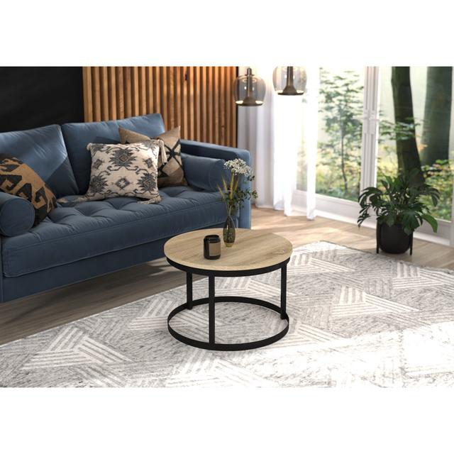 Arnfinn Coffee Table Latitude Run Colour: Sonoma Top/Black Base on Productcaster.