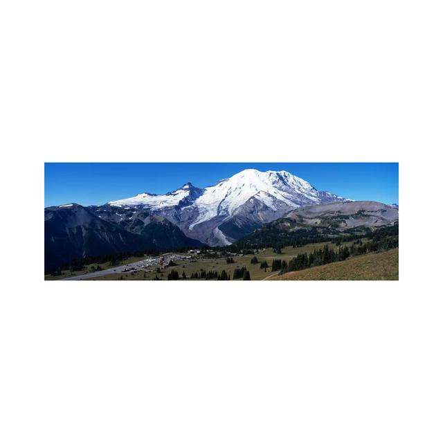 Snowcapped Mountain, Mt Rainier, Mt Rainier National Park, Pierce County, Washington State, USA by Panoramic Images - Wrapped Canvas Panoramic Print U on Productcaster.